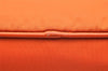 Authentic PRADA Nylon Tessuto Saffiano Leather Hand Bag Pouch Purse Orange 6919I