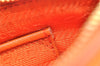 Authentic PRADA Nylon Tessuto Saffiano Leather Hand Bag Pouch Purse Orange 6919I