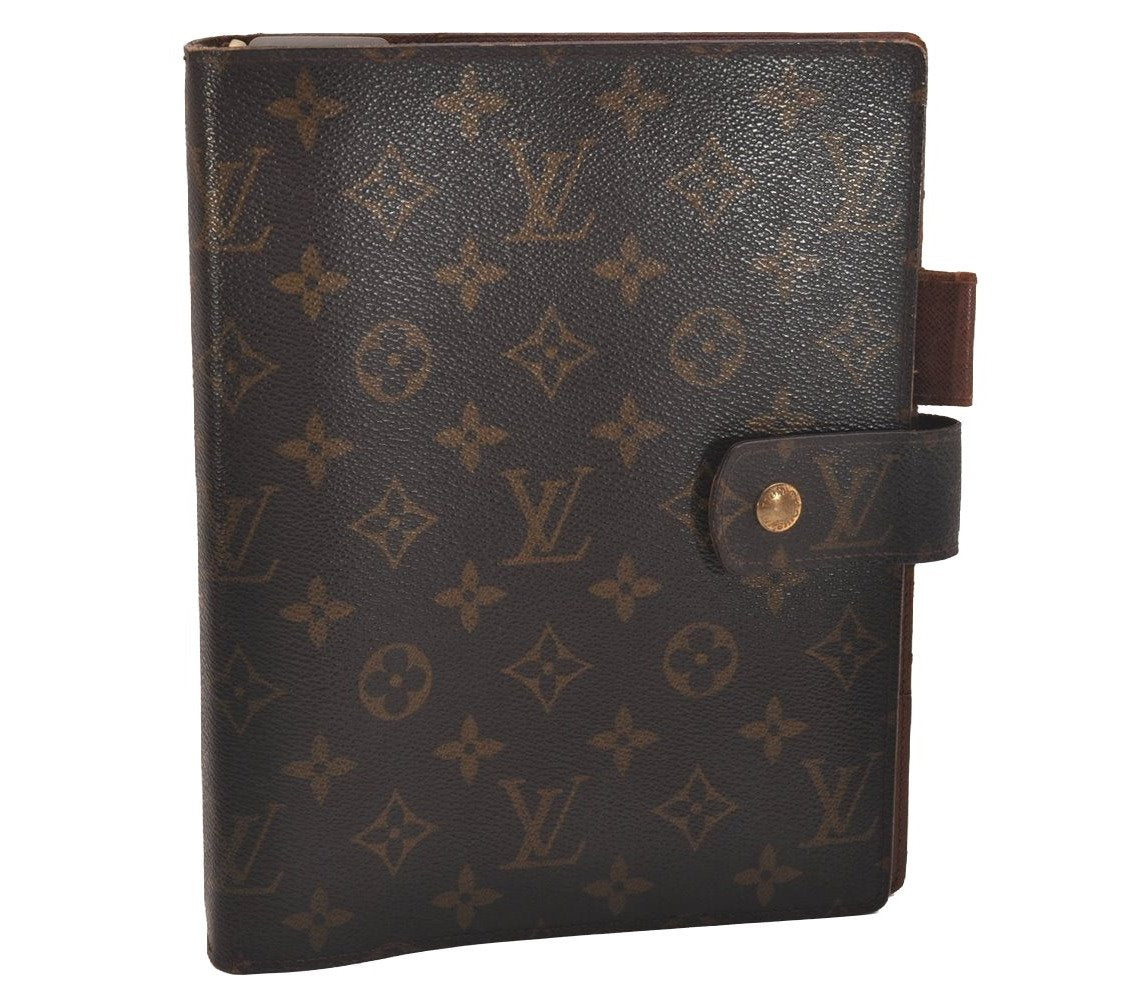 Authentic Louis Vuitton Monogram Agenda GM Notebook Cover R20106 LV 6919J