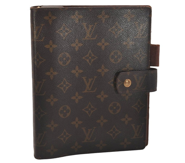 Authentic Louis Vuitton Monogram Agenda GM Notebook Cover R20106 LV 6919J