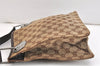 Authentic GUCCI Eclipse Shoulder Cross Bag GG Canvas Leather 120841 Brown 6919K