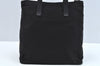 Authentic PRADA Vintage Nylon Tessuto Leather Tote Hand Bag Black 6920J