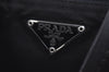 Authentic PRADA Vintage Nylon Tessuto Leather Tote Hand Bag Black 6920J
