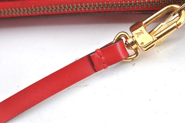 Authentic Louis Vuitton Epi Pochette Accessoires Pouch M5298M Red LV Junk 6921H