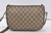 Authentic GUCCI Web Sherry Line Shoulder Bag GG PVC Leather Brown Junk 6921K