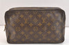 Auth Louis Vuitton Monogram Trousse Toilette 28 Clutch Hand Bag M47522 LV 6922K