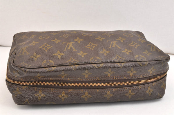 Auth Louis Vuitton Monogram Trousse Toilette 28 Clutch Hand Bag M47522 LV 6922K