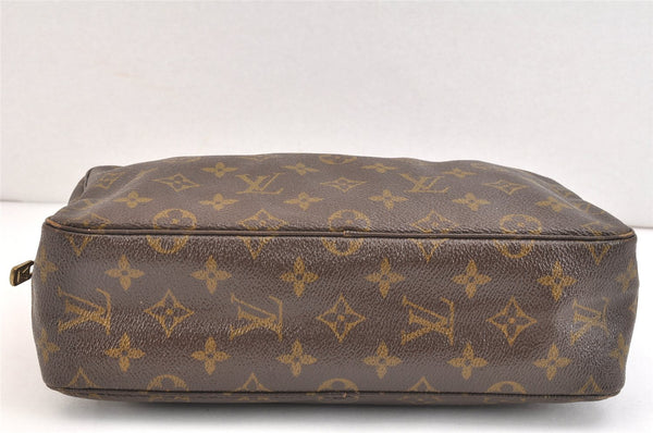 Auth Louis Vuitton Monogram Trousse Toilette 28 Clutch Hand Bag M47522 LV 6922K