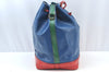 Auth Louis Vuitton Epi Noe Tricolor Blue Red Green Drawstring Bag Junk LV 6923H
