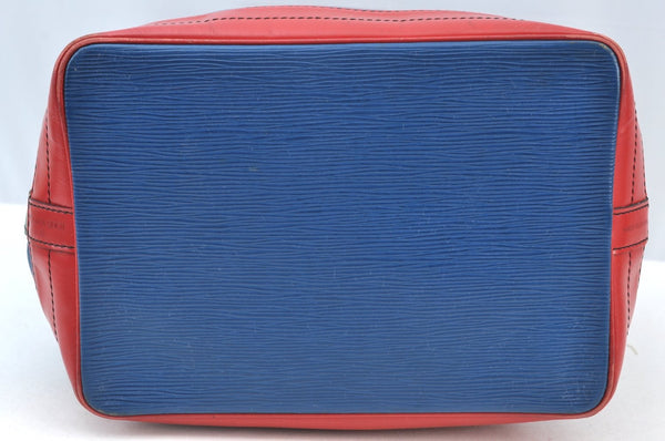 Auth Louis Vuitton Epi Noe Tricolor Blue Red Green Drawstring Bag Junk LV 6923H