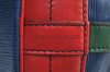Auth Louis Vuitton Epi Noe Tricolor Blue Red Green Drawstring Bag Junk LV 6923H