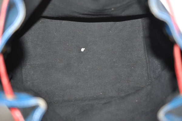 Auth Louis Vuitton Epi Noe Tricolor Blue Red Green Drawstring Bag Junk LV 6923H