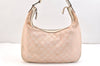 Authentic GUCCI Sherry Line Shoulder Bag GG Canvas Leather 145757 Pink 6923K