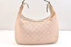 Authentic GUCCI Sherry Line Shoulder Bag GG Canvas Leather 145757 Pink 6923K