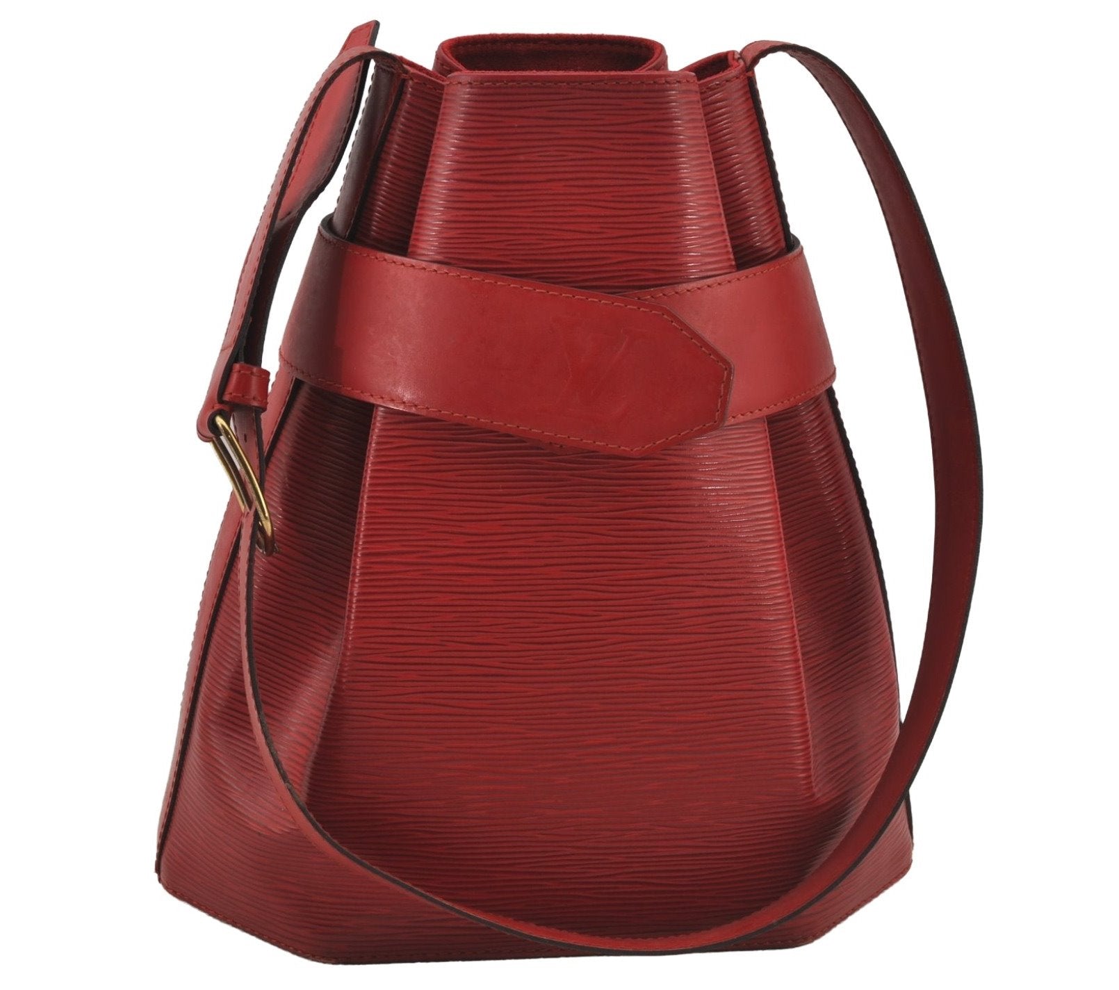 Auth Louis Vuitton Epi Sac De Paule PM Shoulder Cross Bag Red M80207 LV 6925J