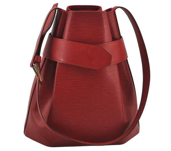 Auth Louis Vuitton Epi Sac De Paule PM Shoulder Cross Bag Red M80207 LV 6925J