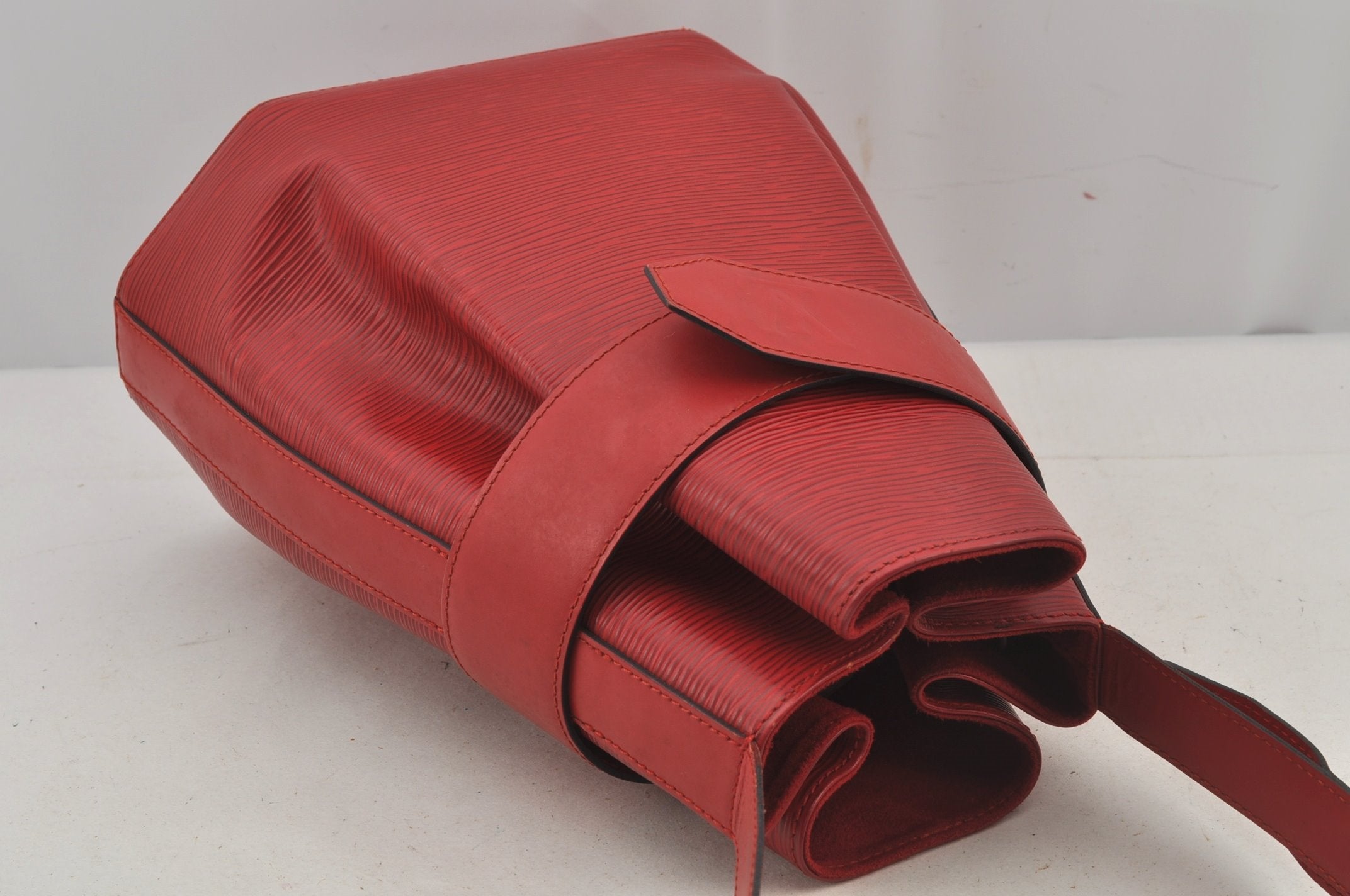 Auth Louis Vuitton Epi Sac De Paule PM Shoulder Cross Bag Red M80207 LV 6925J