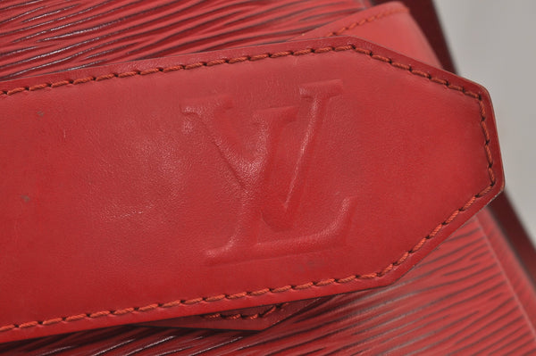 Auth Louis Vuitton Epi Sac De Paule PM Shoulder Cross Bag Red M80207 LV 6925J