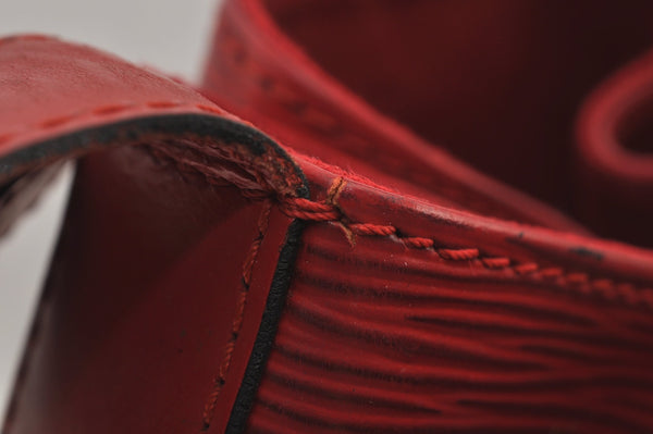 Auth Louis Vuitton Epi Sac De Paule PM Shoulder Cross Bag Red M80207 LV 6925J