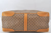 Authentic GUCCI Vintage Micro GG PVC Leather 2Way Shoulder Hand Bag Brown 6925K