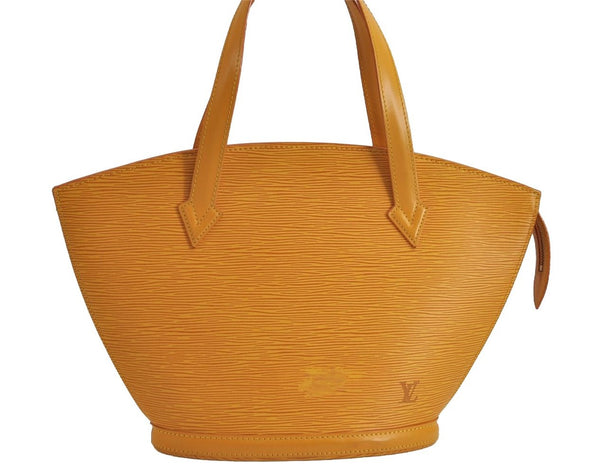 Authentic Louis Vuitton Epi Saint Jacques Hand Bag Yellow M52279 LV 6926J