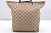 Authentic GUCCI Vintage Shoulder Tote Bag GG Canvas Leather 31243 Brown 6927K