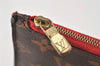 Authentic Louis Vuitton Monogram Neverfull GM Pouch Purse Clutch Bag Red 6928K