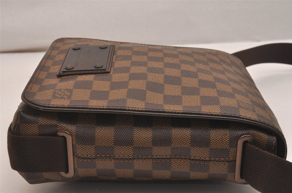 Authentic Louis Vuitton Damier Brooklyn PM Shoulder Cross Bag N51210 LV 6932J