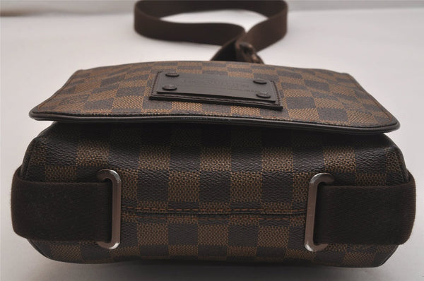 Authentic Louis Vuitton Damier Brooklyn PM Shoulder Cross Bag N51210 LV 6932J