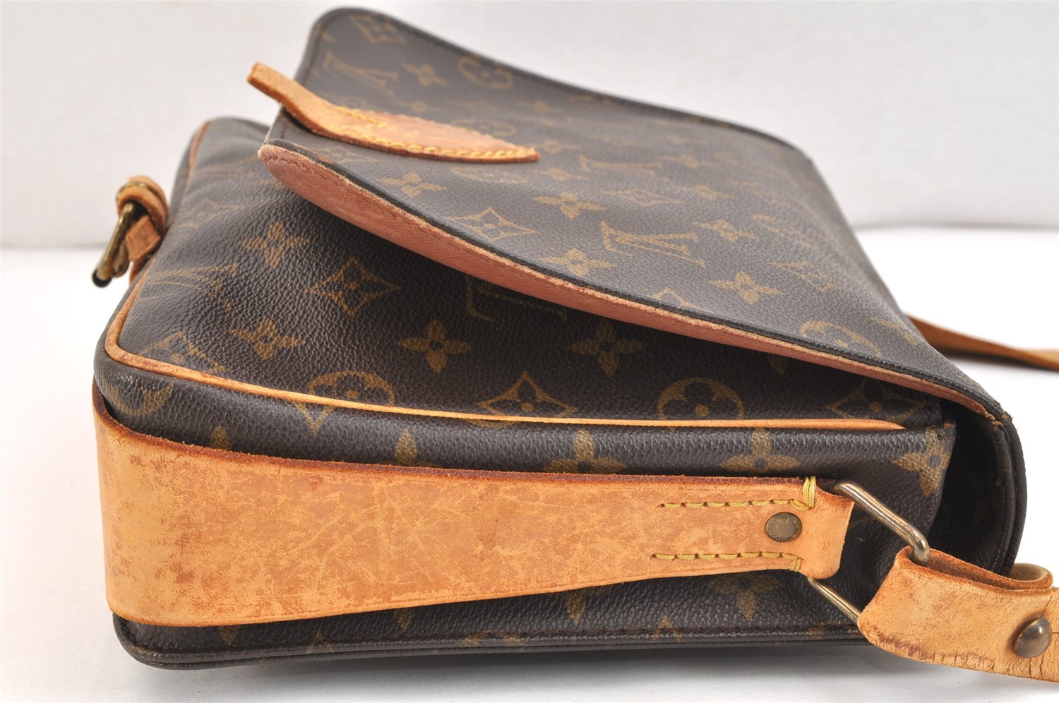 Authentic Louis Vuitton Monogram Cartouchiere GM M51252 Shoulder Cross Bag 6934K