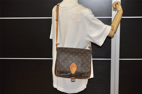 Authentic Louis Vuitton Monogram Cartouchiere GM M51252 Shoulder Cross Bag 6934K