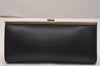 Authentic Christian Dior Clutch Hand Bag Purse Leather Black CD Box 6935J