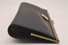 Authentic Christian Dior Clutch Hand Bag Purse Leather Black CD Box 6935J