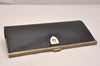 Authentic Christian Dior Clutch Hand Bag Purse Leather Black CD Box 6935J