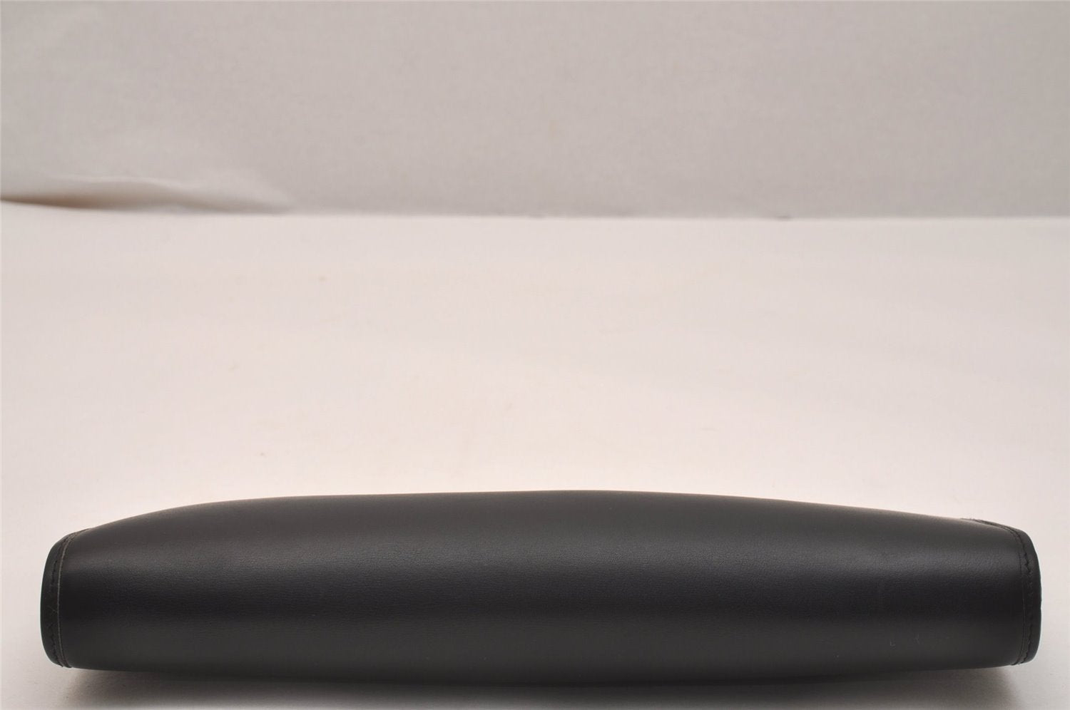 Authentic Christian Dior Clutch Hand Bag Purse Leather Black CD Box 6935J