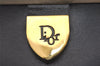 Authentic Christian Dior Clutch Hand Bag Purse Leather Black CD Box 6935J