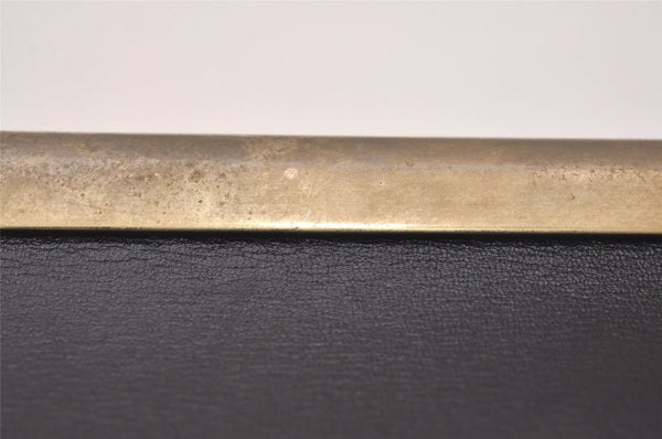 Authentic Christian Dior Clutch Hand Bag Purse Leather Black CD Box 6935J