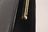Authentic Christian Dior Clutch Hand Bag Purse Leather Black CD Box 6935J