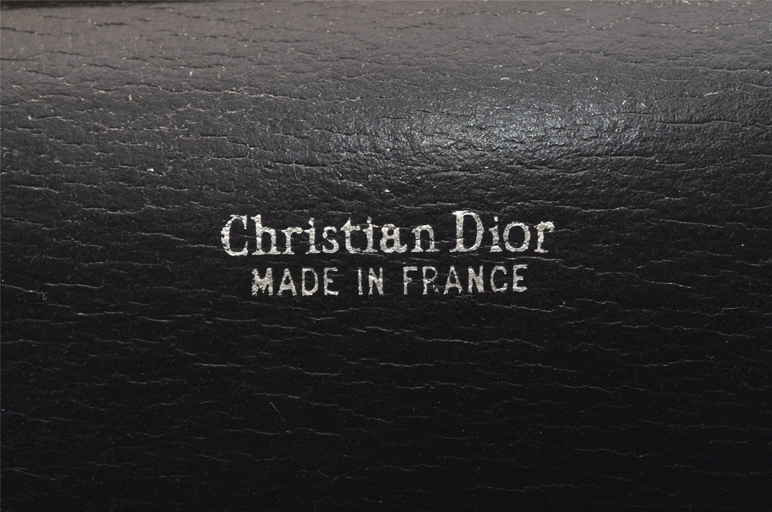 Authentic Christian Dior Clutch Hand Bag Purse Leather Black CD Box 6935J