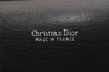 Authentic Christian Dior Clutch Hand Bag Purse Leather Black CD Box 6935J