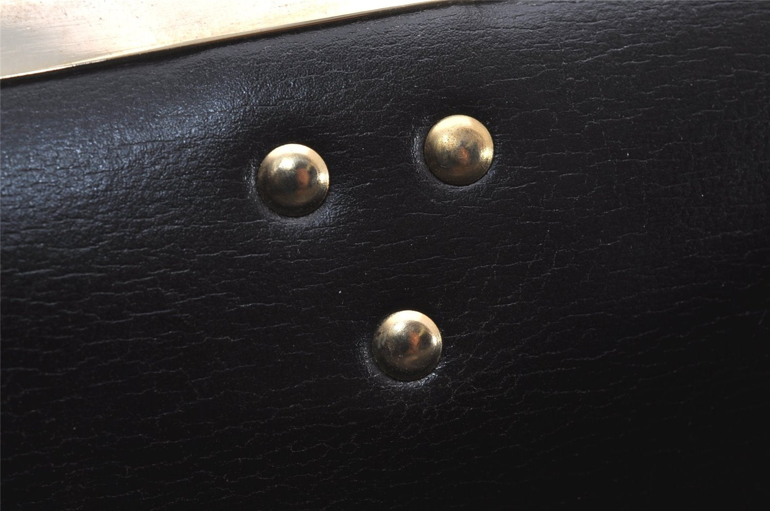 Authentic Christian Dior Clutch Hand Bag Purse Leather Black CD Box 6935J