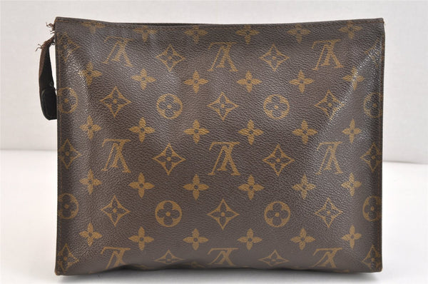 Auth Louis Vuitton Monogram Poche Toilette 26 Cosmetics Pouch Old Model LV 6935K