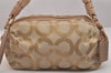 Authentic COACH Op Art Shoulder Hand Bag Canvas Leather 13439 Beige 6936J