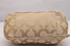 Authentic COACH Op Art Shoulder Hand Bag Canvas Leather 13439 Beige 6936J