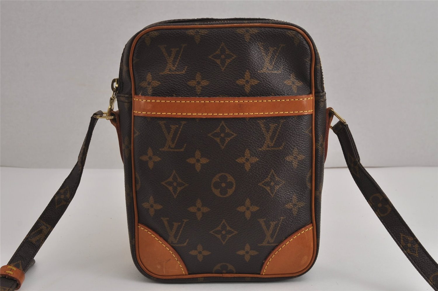 Authentic Louis Vuitton Monogram Danube Shoulder Cross Body Bag M45266 LV 6937J