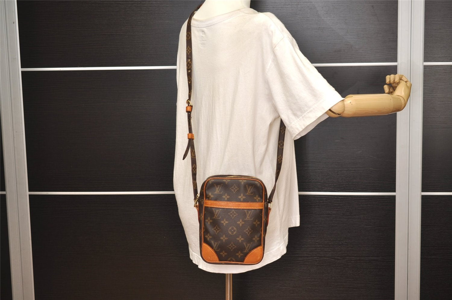 Authentic Louis Vuitton Monogram Danube Shoulder Cross Body Bag M45266 LV 6937J