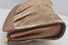 Authentic Old GUCCI Centennial Line Clutch Bag GG PVC Leather Brown Junk 6941K