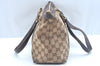 Authentic GUCCI Abbey Shoulder Tote Bag GG Canvas Leather 141470 Brown 6943H