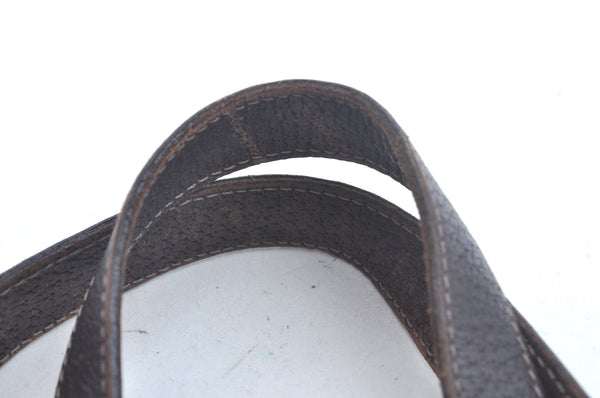 Authentic GUCCI Abbey Shoulder Tote Bag GG Canvas Leather 141470 Brown 6943H