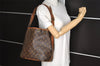 Authentic Louis Vuitton Monogram Petit Noe M42226 Shoulder Drawstring Bag 6943I